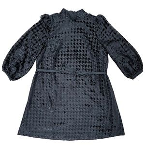 Ann Taylor Mock Neck Black Dress